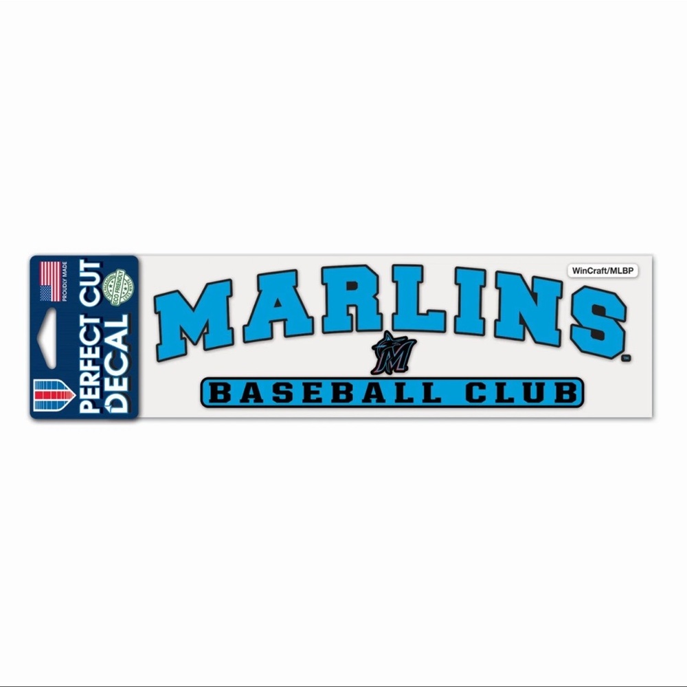 MLB Perfect Cut Decal Miami Marlins